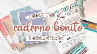 COMO DEIXAR O CADERNO PERFEITO E CAPRICHADO | DICAS PARA TER ANOTAÇÕES BONITAS | VOLTA ÀS AULAS 📓