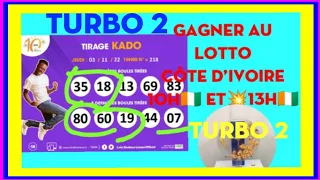 GAGNER AU LOTTO CÔTE D'IVOIRE 10H🇨🇮 ET💥13H🇨🇮