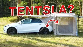 Camping with a Tesla Model Y? Get this tent !