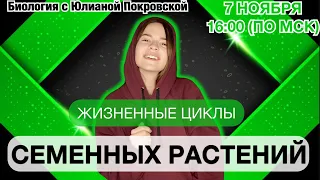 Жизненные циклы семенных растений | Биология с Юлианой Покровской