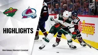 NHL Highlights | Wild @ Avalanche 12/27/19