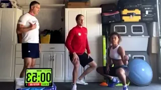 15 min Fencing Footwork at Home w Olympians | Race Imboden, Ysaora Thibus, and Maurizio Zomparelli