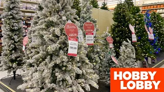 HOBBY LOBBY CHRISTMAS DECORATIONS CHRISTMAS TREES ORNAMENTS SHOP WITH ME SHOPPING STORE WALK THORUGH