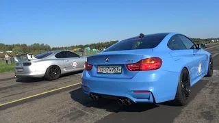 Toyota Supra vs. BMW M4 vs. BMW M3 G-Power vs. 9ff Porsches