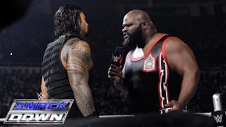 Roman Reigns spears a returning Mark Henry through the barricade: SmackDown, March 12, 2015