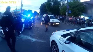 Поліція пролітаючи на червоне світло збила мотоцикліста!!!!!