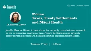 Webinar: Taxes, Treaty Settlements and Māori Health