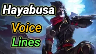 Hayabusa new voice lines and quotes  Revamped Dialogues with English Subtitles | Mobile Legends