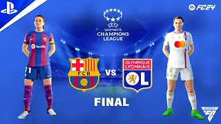 FC 24 - Barcelona vs Lyon - UEFA Women's Champions League 2023/24 Final Match | PS5™ 4K