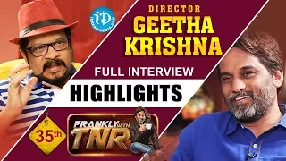 Director Geetha Krishna Interview Highlights || Frankly With TNR #35 || Talking Movies With iDream