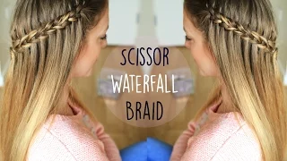 DIY Scissor Waterfall Braid Hair Tutorial | Braidsandstyles12