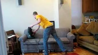 Guy Doesn't Know How To Use Vacuum Cleaner