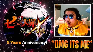 OMG I WAS FEATURED IN THE 5TH ANNIVERSARY VIDEO!!! MY FULL REACTION!!! (7DS Info) 7DS Grand Cross