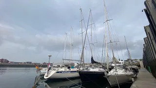 Hallberg-Rassy 43 docking at Südhafen Helgoland