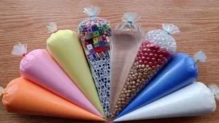 Making Crunchy Slime with Piping Bags #195