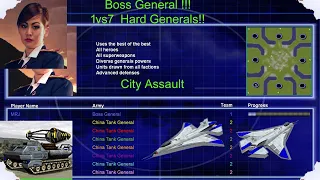 Boss General 1 vs 7 Hard Generals.NO SUPERWEAPON   GAME CRASHED (City Assault)