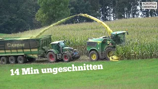 14 Min UNCUT Maishäckseln mit John Deere 9800i - Lohnunternehmen Beinrucker