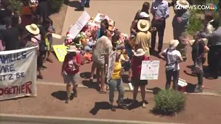 Protesters outside Senator McCain's office