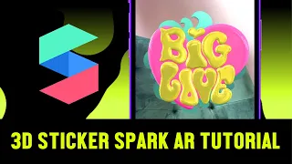 💖  Animated 3D Sticker Spark AR Tutorial  💖