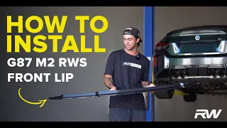 How to Install the RWS Front Lip on Your BMW G87 M2 - Complete Guide