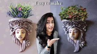 DIY Goddess face wall planter | Head planter ideas | Hanging planter