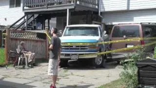 PORT COQUITLAM TRUCK CRASHED INTO HOUSE AND CAR ON HARMOUTH ST AUG 21 2010.m4v