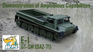 WPL E-1 (GT-SM/GAZ-71) 1:16 Scale RC Tracked Transport Vehicle - Amphibious capability demonstration