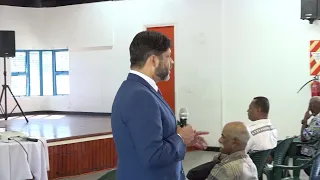 Fijian Attorney General, Aiyaz Sayed Khaiyum holds a budget consultation.