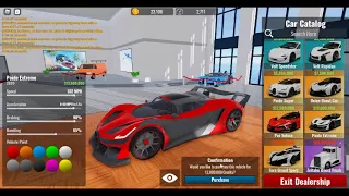 Buying Bugatti bolide (Poide Extreme) in roblox vehicle legend
