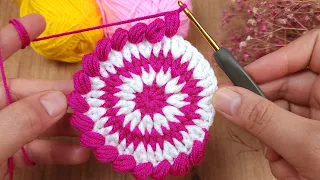 SUPERB BEAUTIFUL / Crochet Knitting Flower ✔ Çok Kolay Muhteşem Tığ İşi Çiçek yapımı ! #crochet