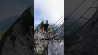 Ladder to the sky in the Dachstein Mountains, Austria