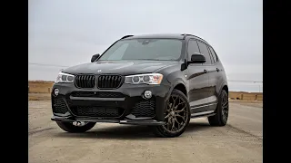 BMW F25 X3 35I MSPORT ON SUPERSPEED 20" RF07 MODERN MESH SATIN BRONZE WHEELS.