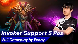 INVOKER HARD SUPPORT 5 Pos by Febby | Dota 2 7.35b Pro Gameplay