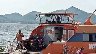 Water Bus Docking at Homa Bay, Boarding and Departure to Asembo Bay