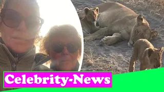 Andrea Berg in Afrika Fans begeistert von Safari Selfie mit Mama