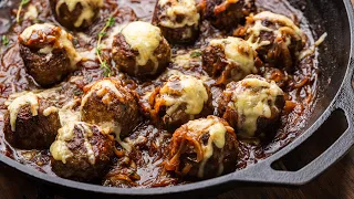 Beefy Onion Meatballs - The Most Outrageous Comfort Food