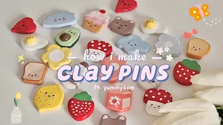 Nasıl Kil Broşlar Yapıyorum? / How i make clay pins 🍓