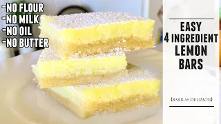 4 Ingredient LEMON BARS | Easy to Make + Naturally Gluten Free