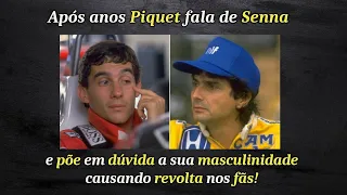 Após anos Piquet fala de Senna e põe em dúvida a sua masculinidade causando revolta nos fãs!