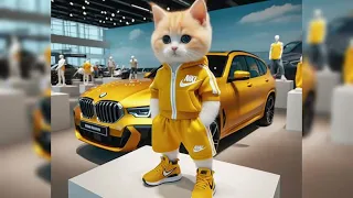 Sad cat story , 😿 the kitten wanted to buy a BMW, but !