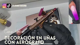 Como Hacer: Uñas con Aerógrafo | Airbrush Nails | February 2021Trending Nails | JuaniitaOsuna