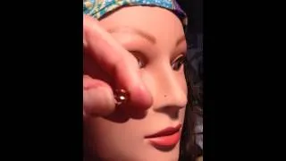 Inserting your BijouFish Double Hoop Nose Ring