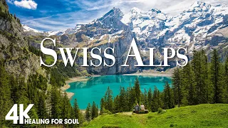 Swiss Alps 4K Ultra HD • Stunning Footage Swiss, Scenic Relaxation Film with Piano Calming Music.