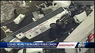 5 dead, nearly 60 injured in Cincinnati-bound bus crash