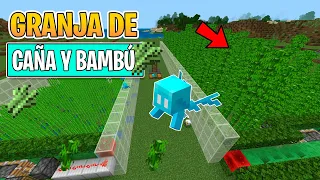 Granja De Caña de azúcar y  bambú Facil 1.19+ Minecraft Bedrock