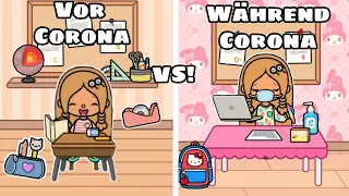 VOR CORONA VS WÄHREND CORONA 😊😷 | CORONA GESCHICHTE | TOCA BOCA STORY DEUTSCH | TOCA AMIRA