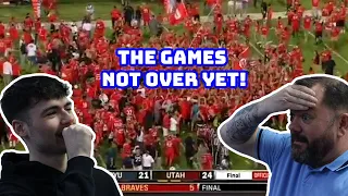 British Father and Son Reacts! College Football “The Game’s Not Over Yet” Moments!