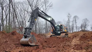 1 Dozer And 1 Volvo 550E Excavator. Lets See How Much Of The Pond Dam We Can Build In A Day!