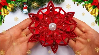 Snowflake From Foamiran ❄ DIY Christmas Ornaments ❄ Christmas Decoration Ideas
