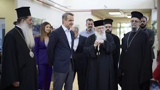 Επίσκεψη του Πρωθυπουργού Κυριάκου Μητσοτάκη σε δομές της Ιεράς Αρχιεπισκοπής Αθηνών